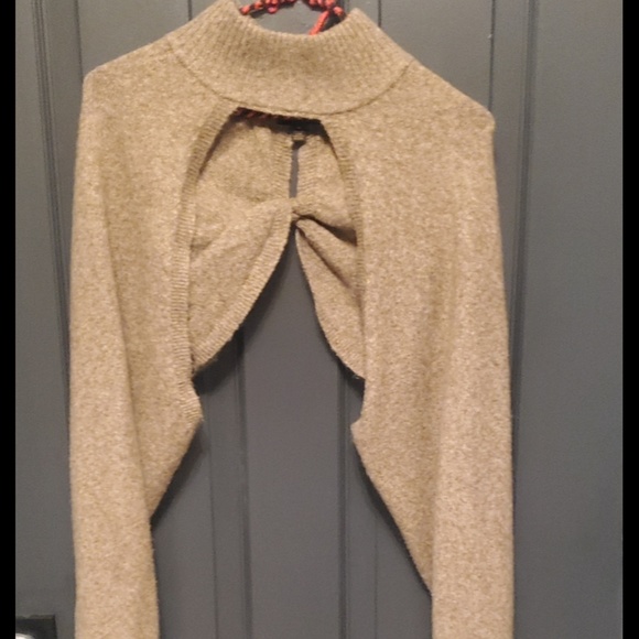 Anthropologie Current Air Cedar Cable-Knit Midi Sweater Dress Shrug Sweater Set - Picture 4 of 5